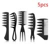 5Pcs Portable Anti-Static Men's Hair Styling Comb Set Wide Tooth Hair Pick for Daily Hair Care Use