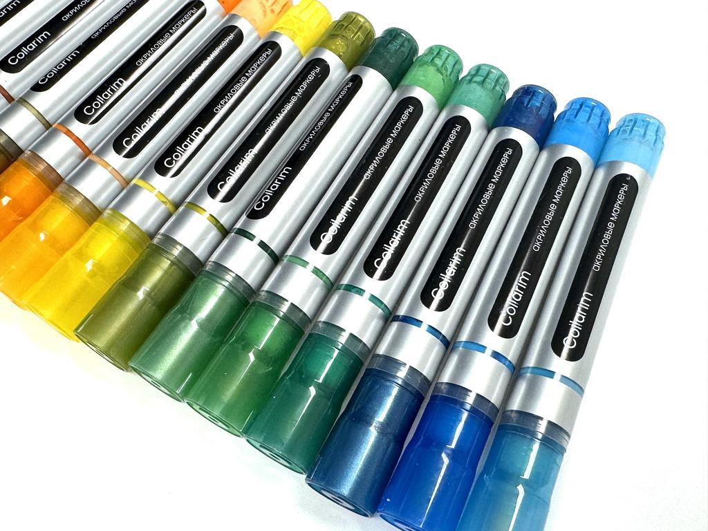 Premium Acrylic Paint Marker Set - 20 Colors (5 Metallic) - 3mm Tip for Art & Craft