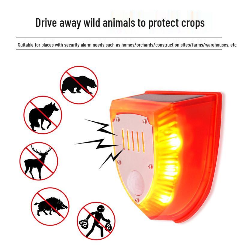 Дневной солнечный отпугиватель птиц: Звуковая и световая сигнализация для сада, пруда, рисового поля и отпугивания голубей