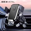 SEAMETAL Car Air Outlet Phone Holder Clip Rotatable Mobile Phone Mount Bracket with Hook Multifunctional Anti-slip Holder Stand