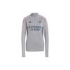 FW22 Arsenal Football Training Series Logo Letter Print Striped Casual Long Sleeve Jersey Men Jersey Silver HA5290