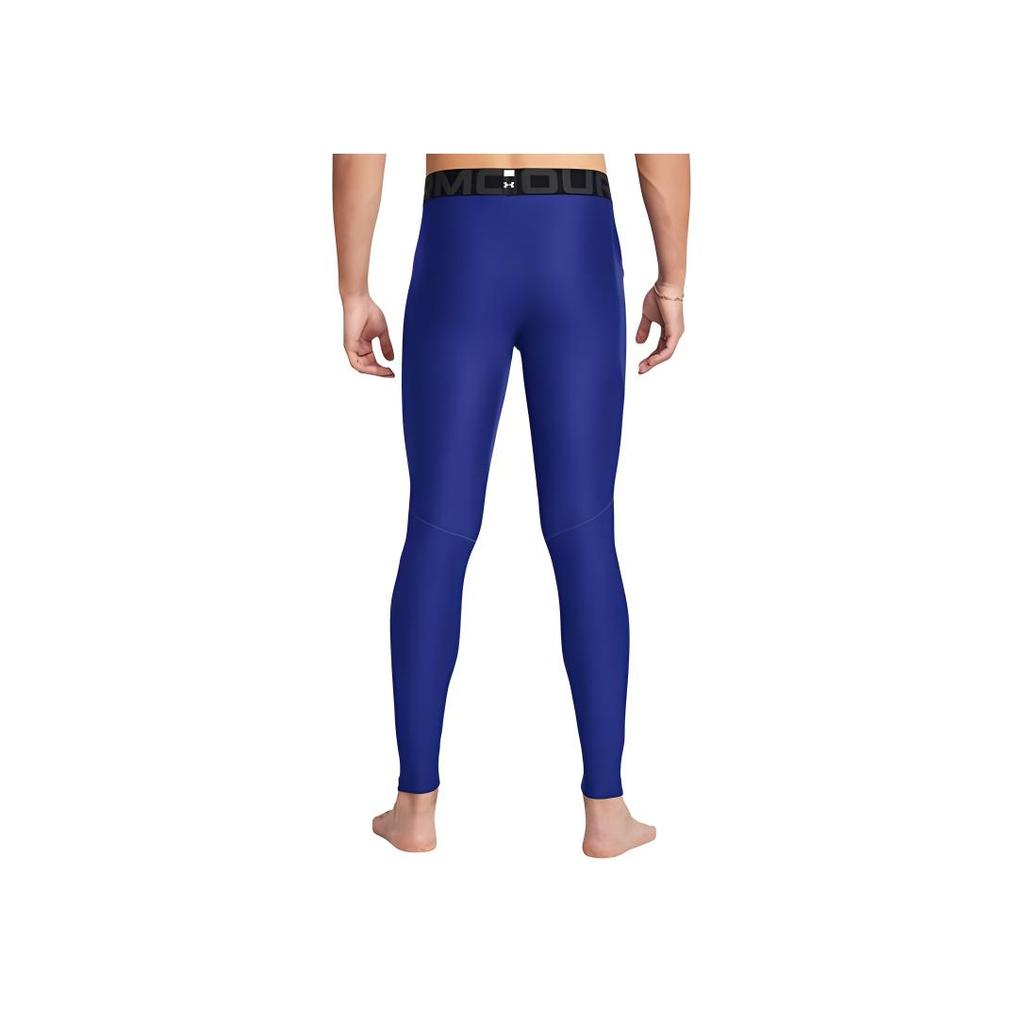 Under Armour HeatGear Moisture Wicking Letter Ventilated Tight Knit Sports Pants Men Pants Royal-Blue 1361586-400