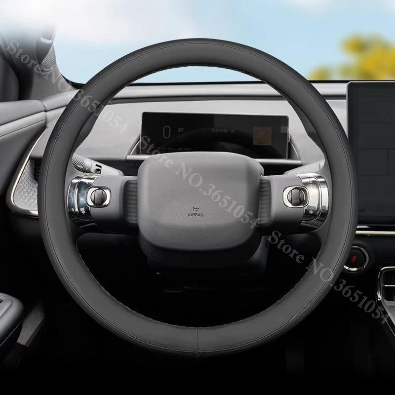 Для Toyota bZ3X 2026 2026 Ультратонкая кожаная накладка на руль Дышащие накладки на ручки салона автомобиля Автоаксессуары