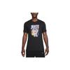 Dri-FIT JDI Letter Print Pattern Ribbed Crew Neck Sports Short Sleeve T-Shirt Men T-Shirts Black FN0813-010