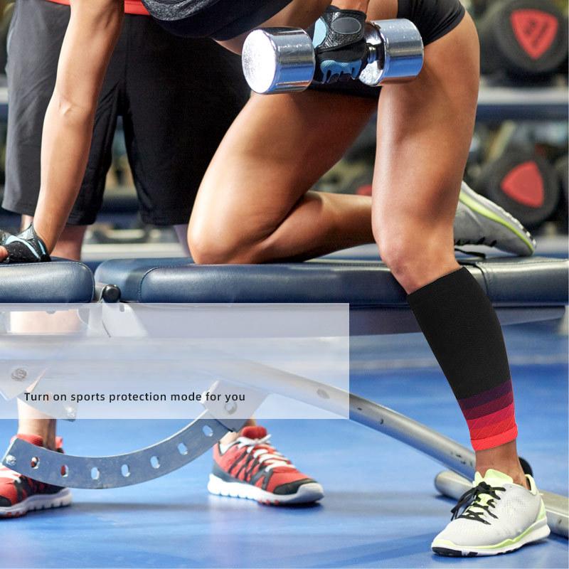 Фитнес Спорт Компрессионные Леггинсы для Ног Уличный Велоспорт Бег Компрессионные Носки Унисекс Влагоотводящие Дышащие Эластичные Носки-Чулки