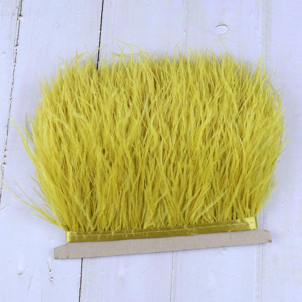 10 Meters Fluffy Colored Ostrich Feather Trim Ribbon 8-10Cm Natural Plumes Sewing Trimmings For Dress Clothing Decoration Crafts