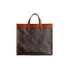 Coach Horse & Carriage Print Large Tote Bag with Leather Trim for Work & Travel Use