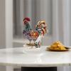 2D Плоская Статуэтка Животного Орнамент Креативные Миниатюры Фигурка Скульптура Петух Орнамент Гостиная