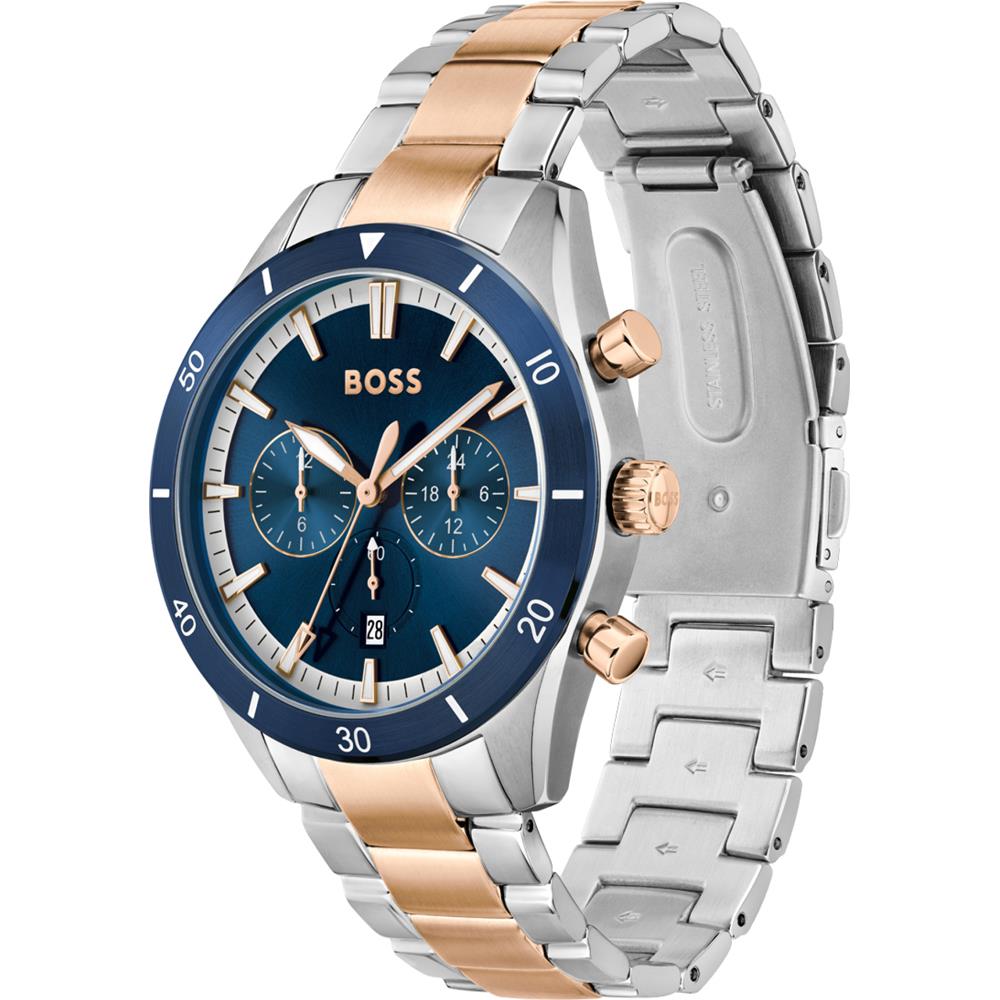 Hugo Boss 1513937 Мужские часы Santiago в двухцветном стальном синем корпусе