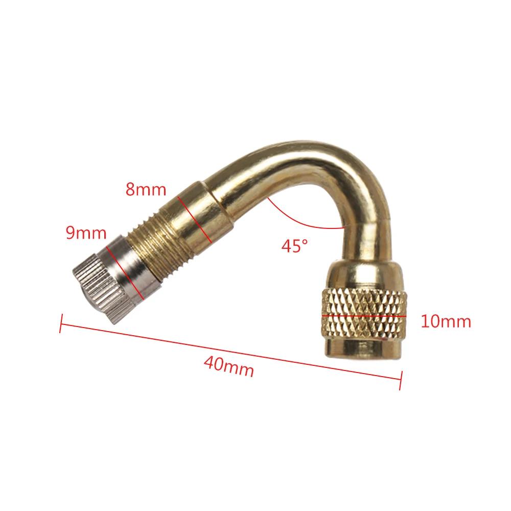 1-5PC 45/90/135 Degree Angle Bent Brass Air Tyre Valve Stem with Extension Adapter for Car Truck Motorcycle Cycling Accessories Valve Stems 1