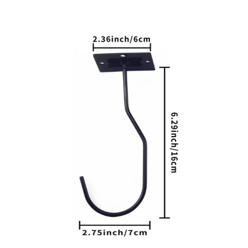 1 шт. Черный шкаф под крюк для бананов Можно закрепить винтами Металлический многоцелевой крюк Сохраняет бананы свежими Простой крюк