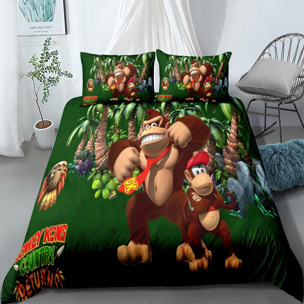 Комплект постельного белья Donkey Kong Switch Game Single Twin Double Queen King Cal King Size Комплект постельного белья