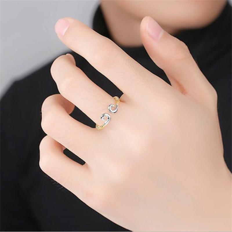 New Fashion Personality Tight Spell Couple Creative Love You 10000 Years Wukong 925 Sterling Silver Jewelry Opening Rings Sr505