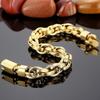 Большой размер 21/23,5 см, черный позолоченный мужской браслет-цепочка из нержавеющей стали для мужчин, мужские ювелирные аксессуары