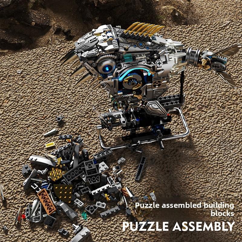 Mechanical Assembly Piranha Building Block Children Toy With Luminous Function