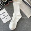 New 5 Pairs Cool Black White Warm Socks Set Autumn Winter Solid Color Sport Short Socks For Men Women