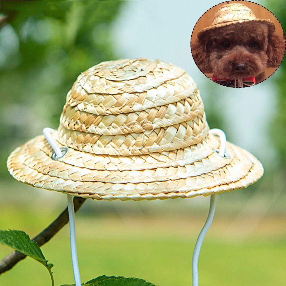 Dog Decorative Hat Pet Woven Hat Photo Prop Cat Party Hats Pet Accessories For Small Dog Puppy Cat