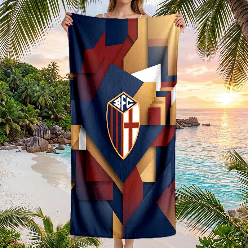 Bologna FC print Quick Dry Beach Towel Microfiber Absorbent Portable Travel Swimming Towel