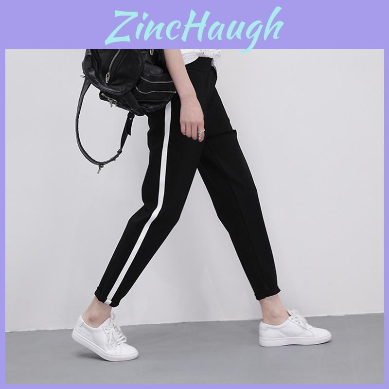 Womens Harem Pants With Elastic Waist Versatile Patchwork Design**