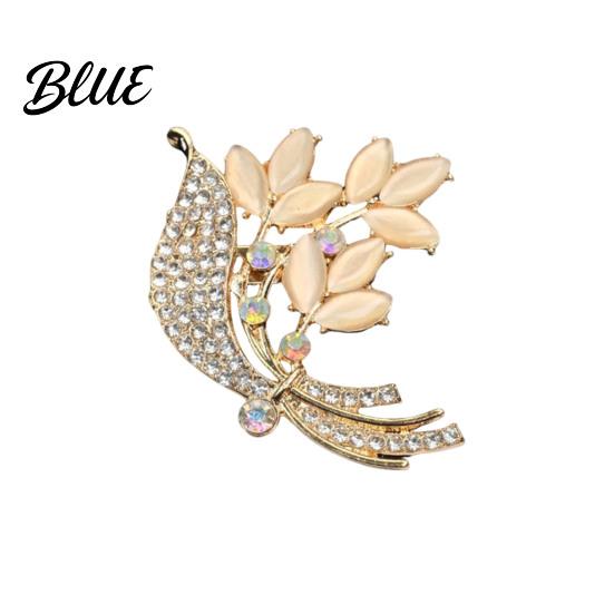 Decorative Brooch Pin Retro Style Leaf Floral Design Lapel
