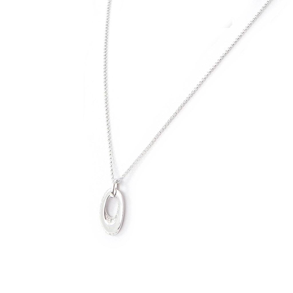 Altesse [I3217] - White 'Goddess' Silver Necklace