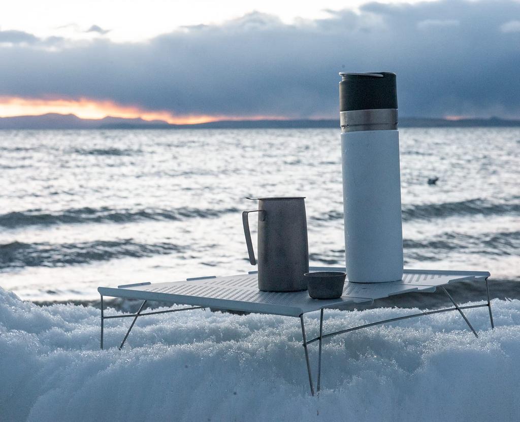 iClimb Outdoor Table, Ultra Lightweight Folding Table, 23 Top Boards, Aluminum Camping Table, Roll Table, Load Capacity 30kg, Mini Table, BBQ,