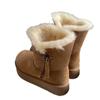 Side Zippered Snow Boots for Women with Plush Autumn and Winter Versatile Thick Soles and Elevated Short Boots