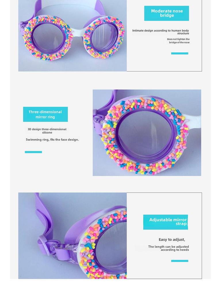 Детские водонепроницаемые очки для плавания с героями мультфильмов, противотуманная маска для дайвинга для мальчиков и девочек, настраиваемый логотип