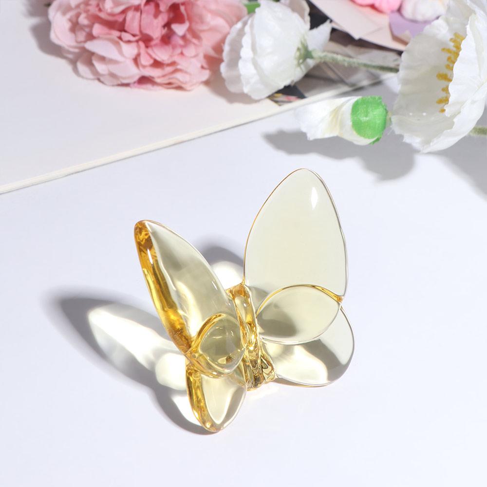 Разноцветное стеклянное украшение в виде бабочки, Супер сверкающее украшение-статуэтка в виде бабочки, Подарки