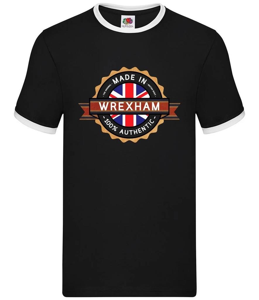 Made In Wrexham - Mens Ringer - Town Hometown Born In Wales Gift