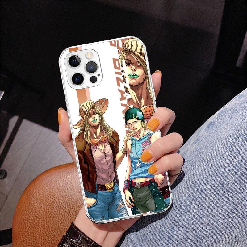 Чехол для телефона JoJo's Bizarre Adventure Аниме Для iPhone 17 Air 16 Pro Max 16E 15 + 14 Plus 11 12 13 Mini 7 8 SE Подарок Печатная крышка Fund