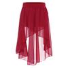 Kids Girls High Low Chiffon Dance Skirt for Lyrical Ballet Latin Jazz Stage Performance