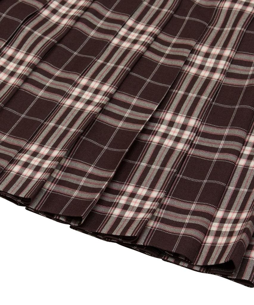 Школа Для Старших Юниоров Коричневый x Бежевый W69 до Японского размера [Konomi] Форма, Юбка, Плиссированная, Школьная, Клетчатая, Школьная, Старшая, Студент, Школьная, Розовая,