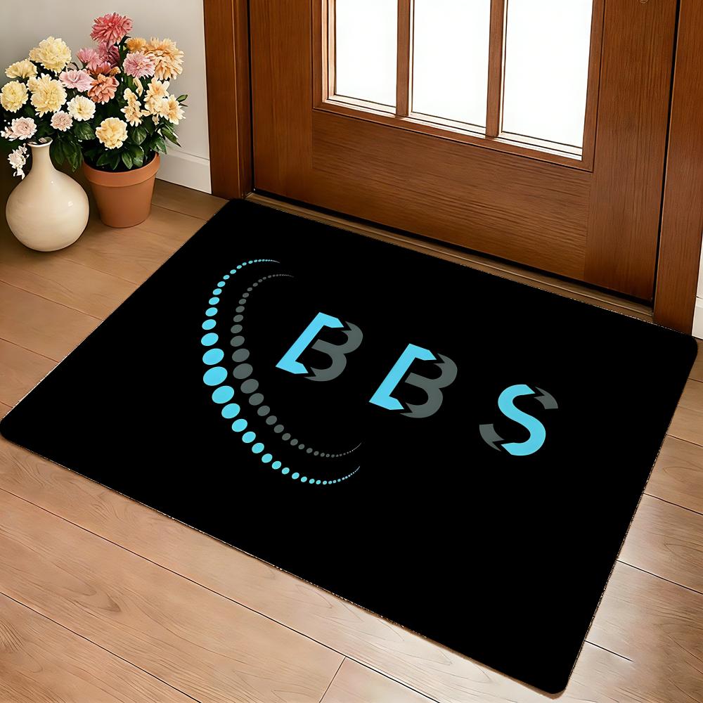 BBS Wheel Floor Mat Cozy Flannel Soft Thick Non-Slip Mat For Living Room Bedroom Kitchen Decor Rugs