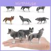 Модель дикого животного волк ПВХ коллекционная фигурка для детского образования и декора