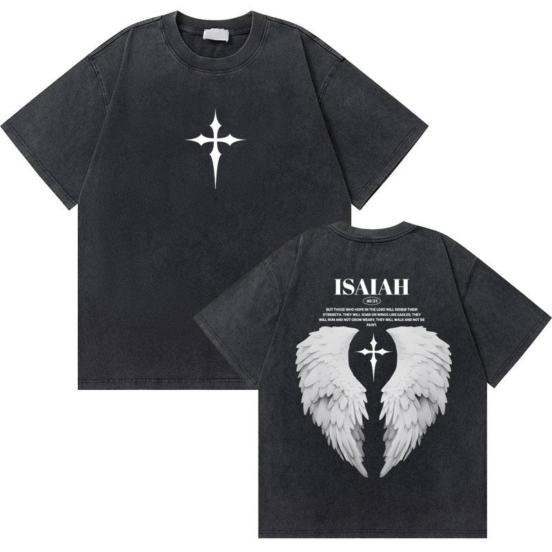 Washed Vintage Christian Jesus Good News God Loves You Bible Verse Graphic Tshirts Men Women Fashion Casual Oversized T Shirt
