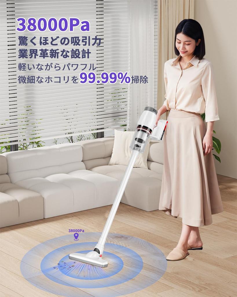 Проводной пылесос Сверхмощный Ультратихий 2025 Инновационный пылесос Kamikuno Stick с 6-метровым шнуром питания HEPA Легко утилизируемый пылесос для мусора