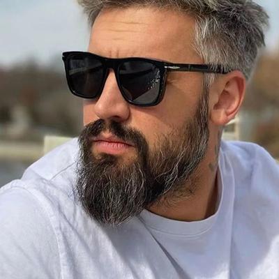 Винтажные квадратные солнцезащитные очки мужские анти-синие очки модные градиентные очки для вождения леопардовый черный бренд Oculos