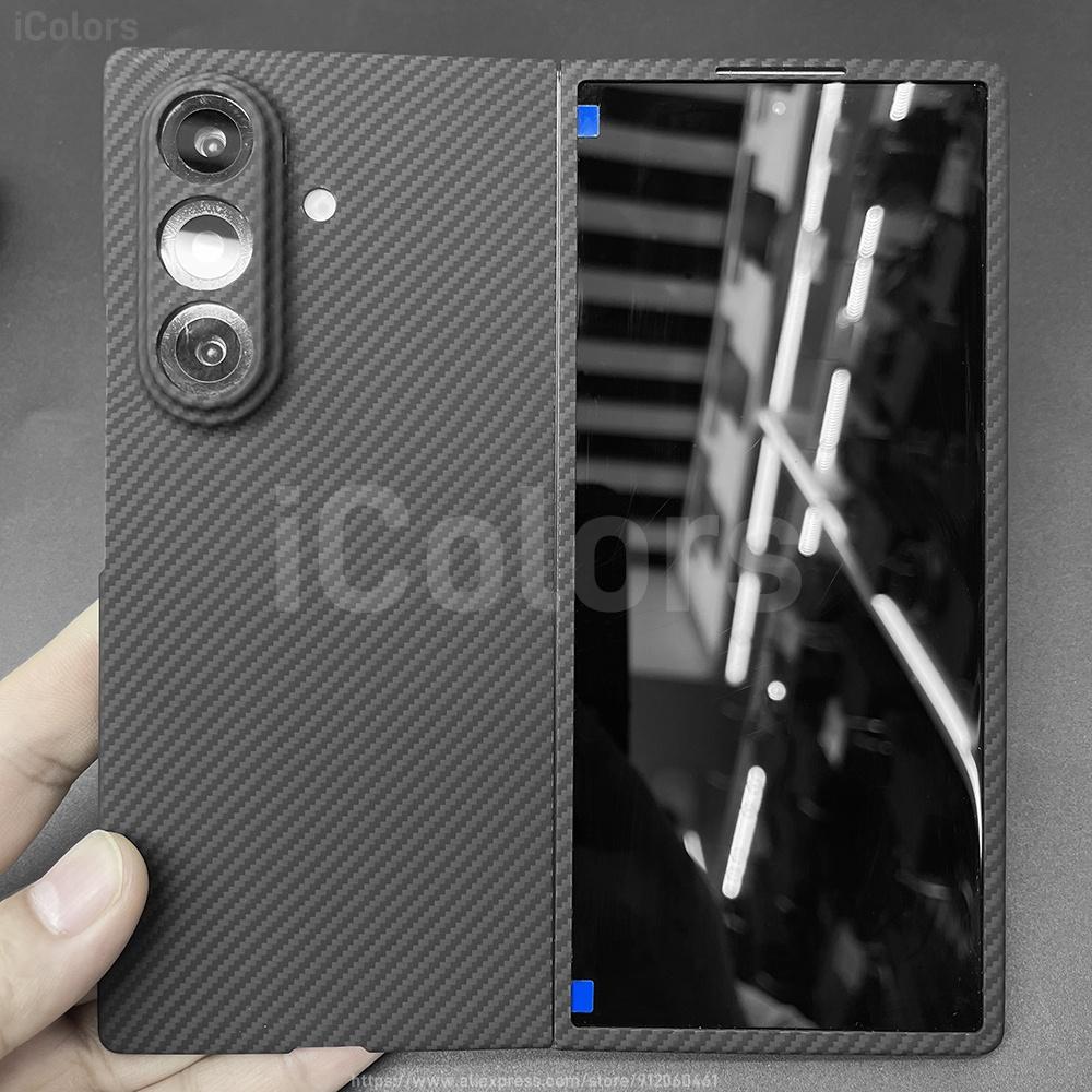 Для Samsung Galaxy Z Fold 7 Чехол из Кевлара Арамида Углеродного Волокна Ультратонкий Легкий Бронированный Защитный Чехол Долговечный Прочный