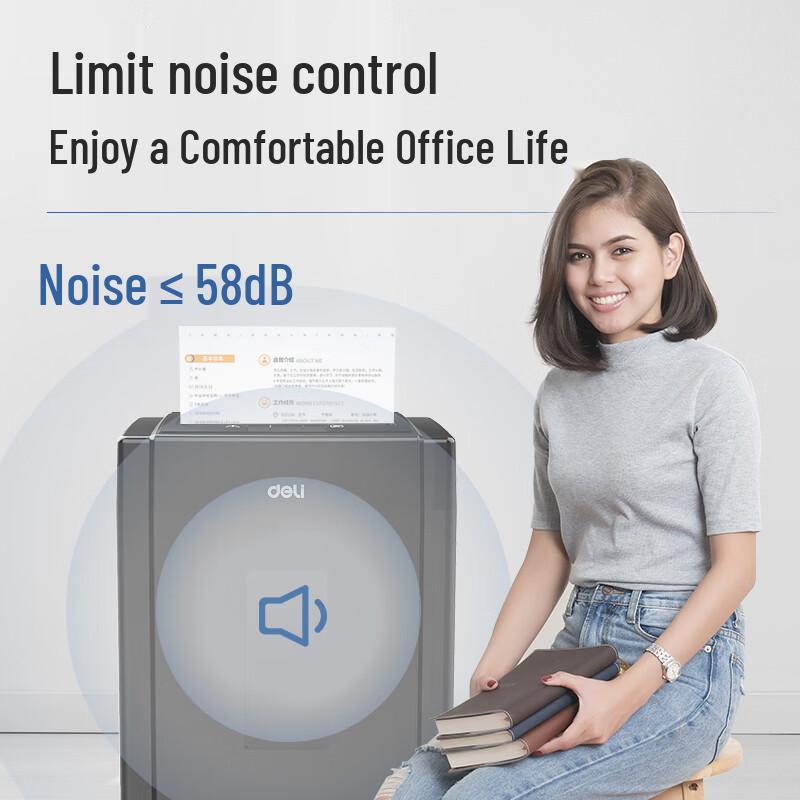 Deli 5-Level High-Security Paper Shredder CN plug (adapter included)