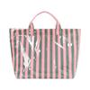Полосатая сумка-тоут, Легкая для поездок на работу, Вместительная портативная сумка