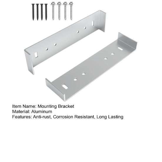 2Pcs Metal Mailbox Mounting Bracket with Screws Rustproof Corrosion Resistant Strong Load-bearing Mailbox Installation Kit