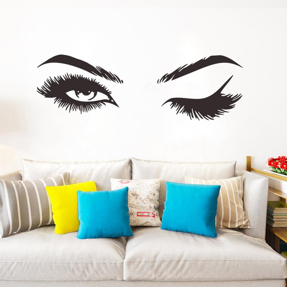 Pretty Eyelashes Wall Sticker Living Room Decor Mural Art Decals Sexy Sticker Home Decor Modern Home Decoration Wall Stickers