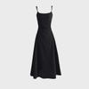 Women's Elegant Black & White French Suspender Dress - Summer/Spring Slim Fit