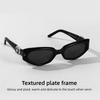 CAPONI Brand Luxury Women Sunglasses Fashion Polarized Outdoor Vintage Acetate Design Cat Eye Eyewear UV420 Black Shade CP35025