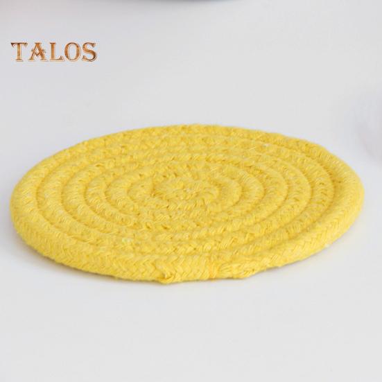 Подставка для стола, многоразовая противоожоговая хлопковая веревка, практичный изоляционный коврик ручной работы, декоративная подушка для столовой для бара