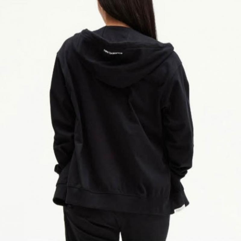 New Balance Half Club Nbmde21013 Bk Essential Single Mesh Hoodie Zip Up Semi Overfit Men