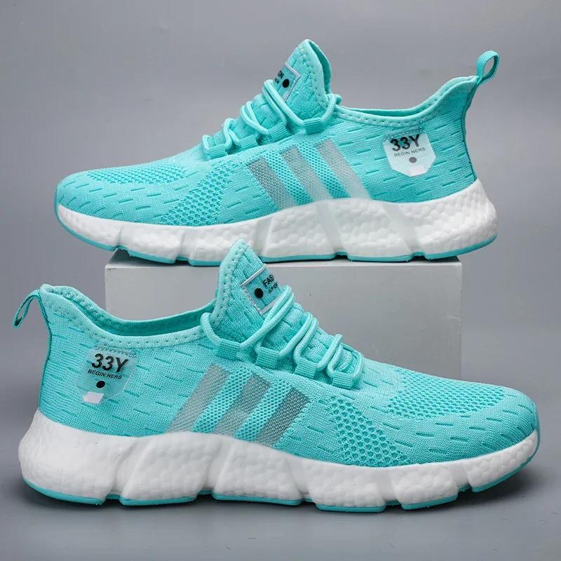 Men Running Shoes Breathable Mesh Sports Shoes Women Brand Sneakers Lightweight Casual Tennis Shoes Luxury Male Tenis Masculino