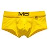 Men Boxer Underwear Low-rise Elastic Waistband Letter Print Shorts Briefs U-convex Breathable Non-Stuffy Sweat-Free Fabric Briefs