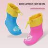 Kids' Waterproof Cartoon PVC Non-Slip Mid-Tube Boots with Velvet Lining